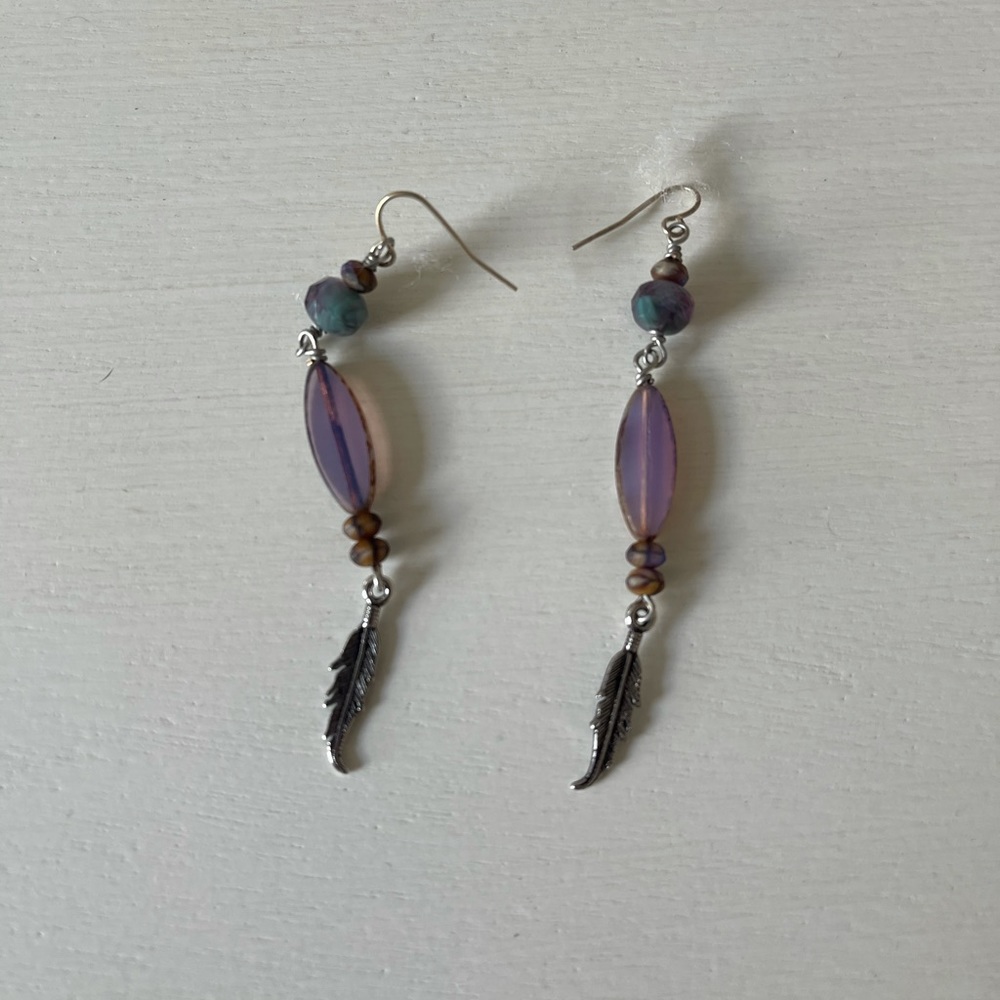 Dangling boho earring, handmade, new, never worn